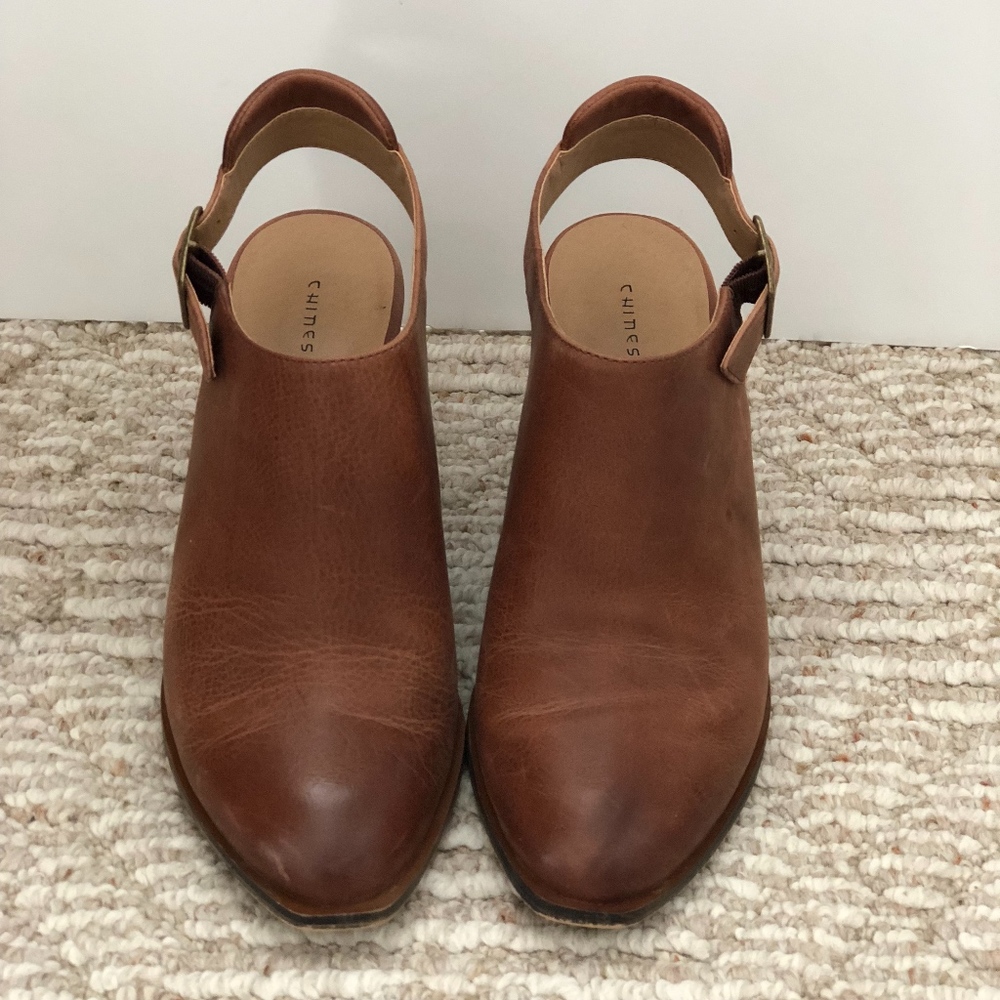 CHINESE LAUNDRY Leather Open Heel Bootie